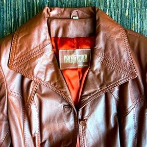 Vintage NIRDSTROMS 1970’s Leather Belted Jacket